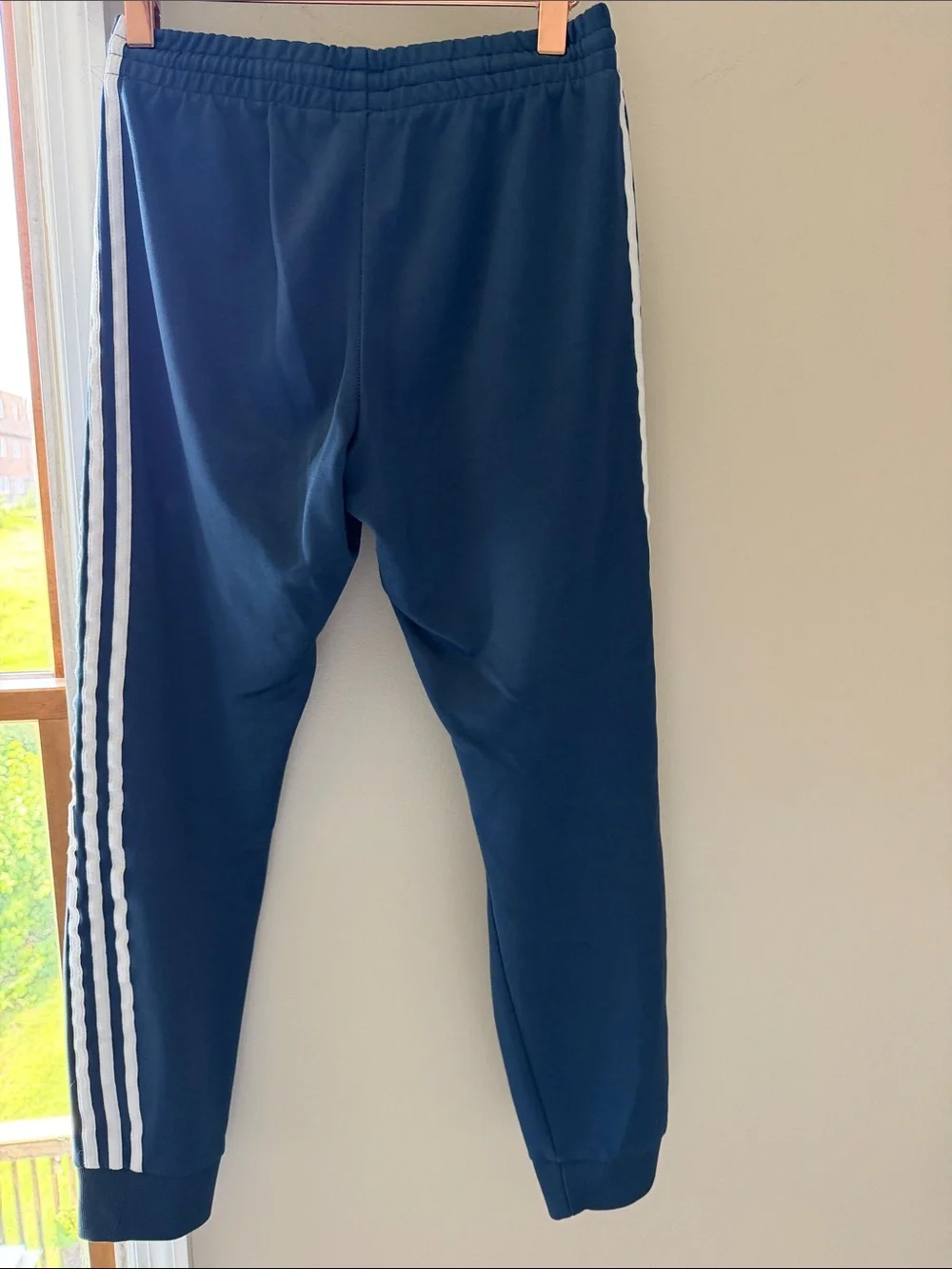 adidas Navy Blue Kids 3-Stripe Joggers